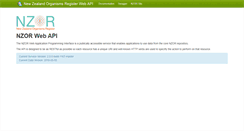 Desktop Screenshot of data.nzor.org.nz